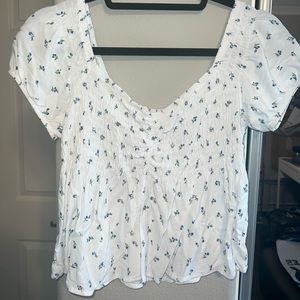 LA Hearts White Floral Top!